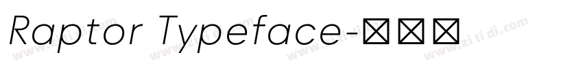 Raptor Typeface字体转换 Raptor Typeface字体转换